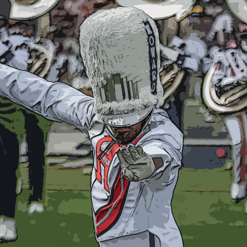 The Showtime Marching Band at a Howard University homecoming game.
