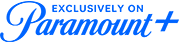Exclusively on Paramount Plus logo in blue.